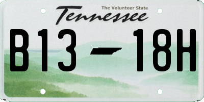 TN license plate B1318H
