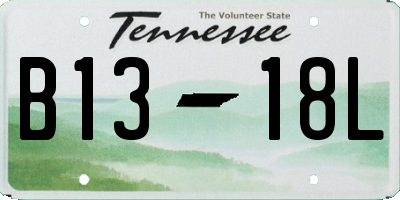 TN license plate B1318L