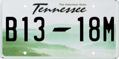 TN license plate B1318M