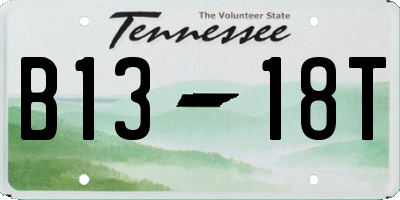 TN license plate B1318T