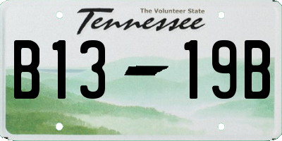 TN license plate B1319B