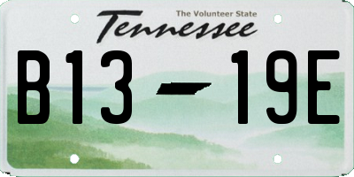 TN license plate B1319E