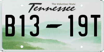 TN license plate B1319T