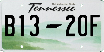 TN license plate B1320F