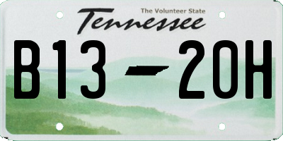 TN license plate B1320H