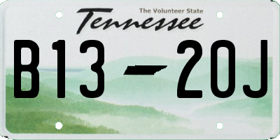 TN license plate B1320J