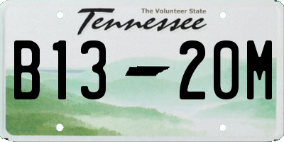 TN license plate B1320M