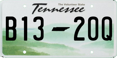 TN license plate B1320Q