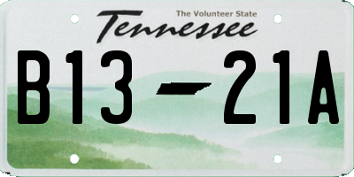 TN license plate B1321A