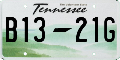 TN license plate B1321G