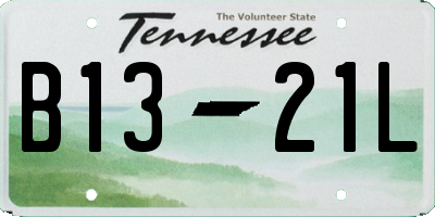 TN license plate B1321L