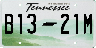 TN license plate B1321M