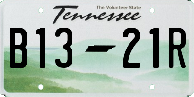 TN license plate B1321R