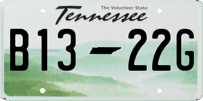 TN license plate B1322G