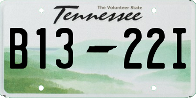 TN license plate B1322I