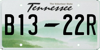 TN license plate B1322R