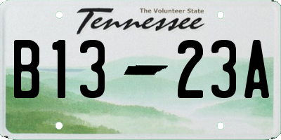 TN license plate B1323A