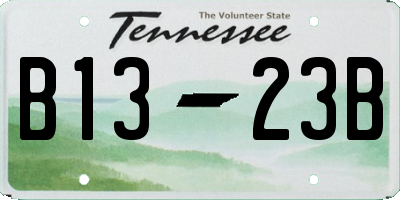 TN license plate B1323B