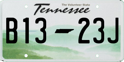 TN license plate B1323J