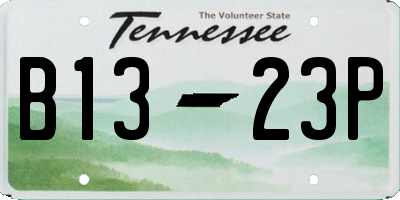 TN license plate B1323P