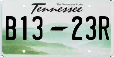 TN license plate B1323R