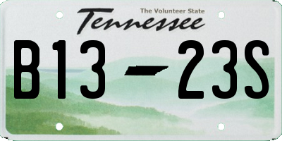 TN license plate B1323S