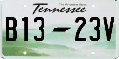 TN license plate B1323V