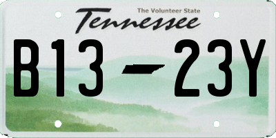 TN license plate B1323Y