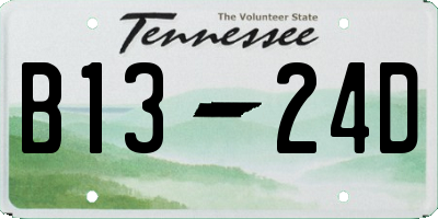 TN license plate B1324D