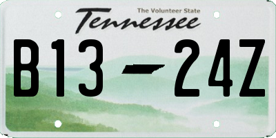 TN license plate B1324Z