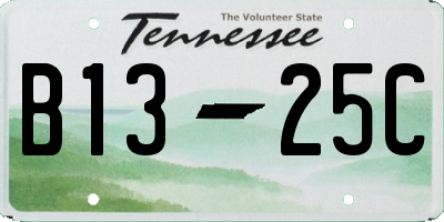 TN license plate B1325C