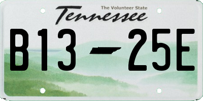 TN license plate B1325E