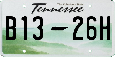 TN license plate B1326H