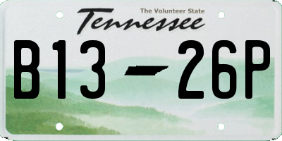 TN license plate B1326P