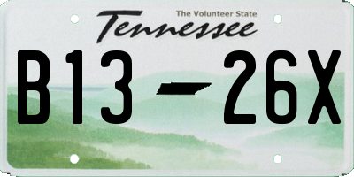 TN license plate B1326X