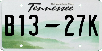 TN license plate B1327K