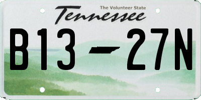 TN license plate B1327N