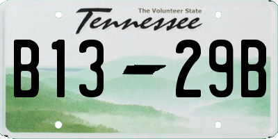 TN license plate B1329B