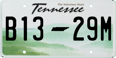 TN license plate B1329M