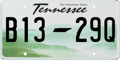 TN license plate B1329Q