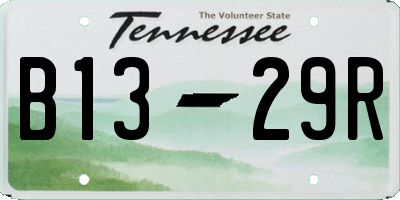 TN license plate B1329R