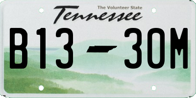 TN license plate B1330M