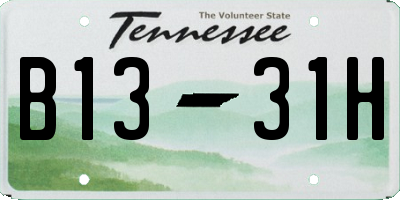 TN license plate B1331H