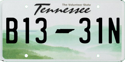 TN license plate B1331N