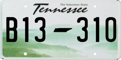 TN license plate B1331O