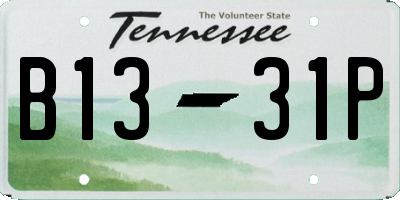 TN license plate B1331P