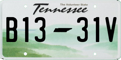 TN license plate B1331V