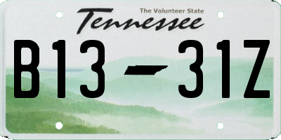 TN license plate B1331Z