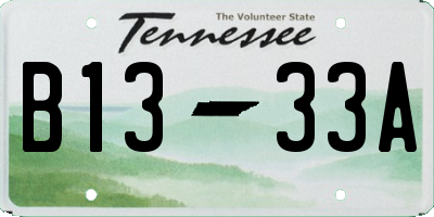 TN license plate B1333A