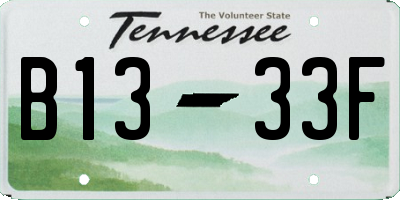 TN license plate B1333F